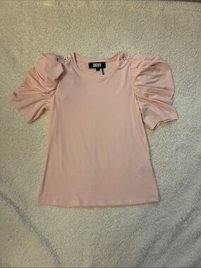 DKNY Pale Pink Puff Sleeve Tee